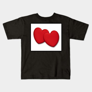 Two glossy red hearts Kids T-Shirt